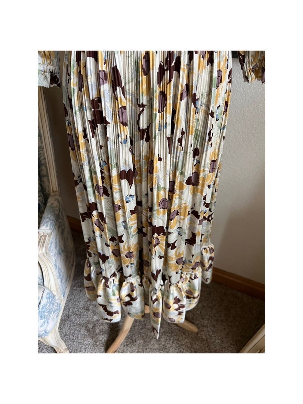NWT Polo Ralph Lauren Dress, M, Beige & Brown Size 0 - Picture 4 of 9